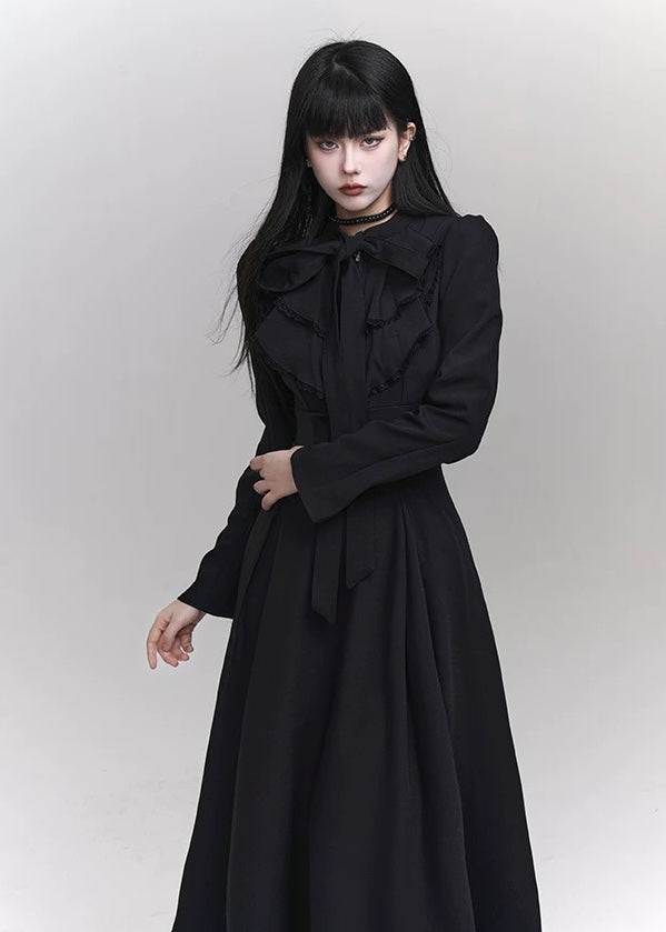 [Same day delivery] dark girly long dress / LG1176 