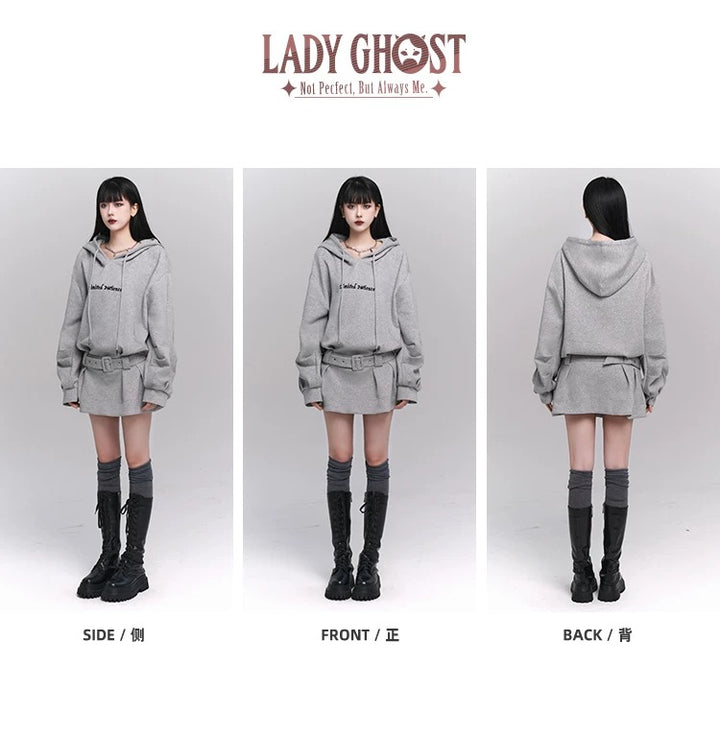 【即日配送】sweatshirt hoodie mini dress / LG1167