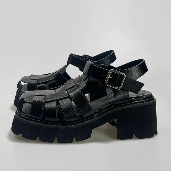 CHUNKY GURKHA PLATFORM SANDALS / V1171