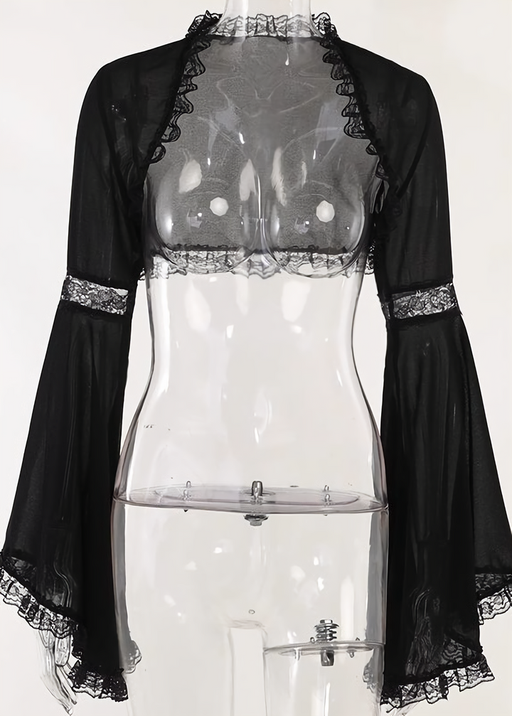 IRIDESCENT LACE-UP LONG DRESS SET / LG1705
