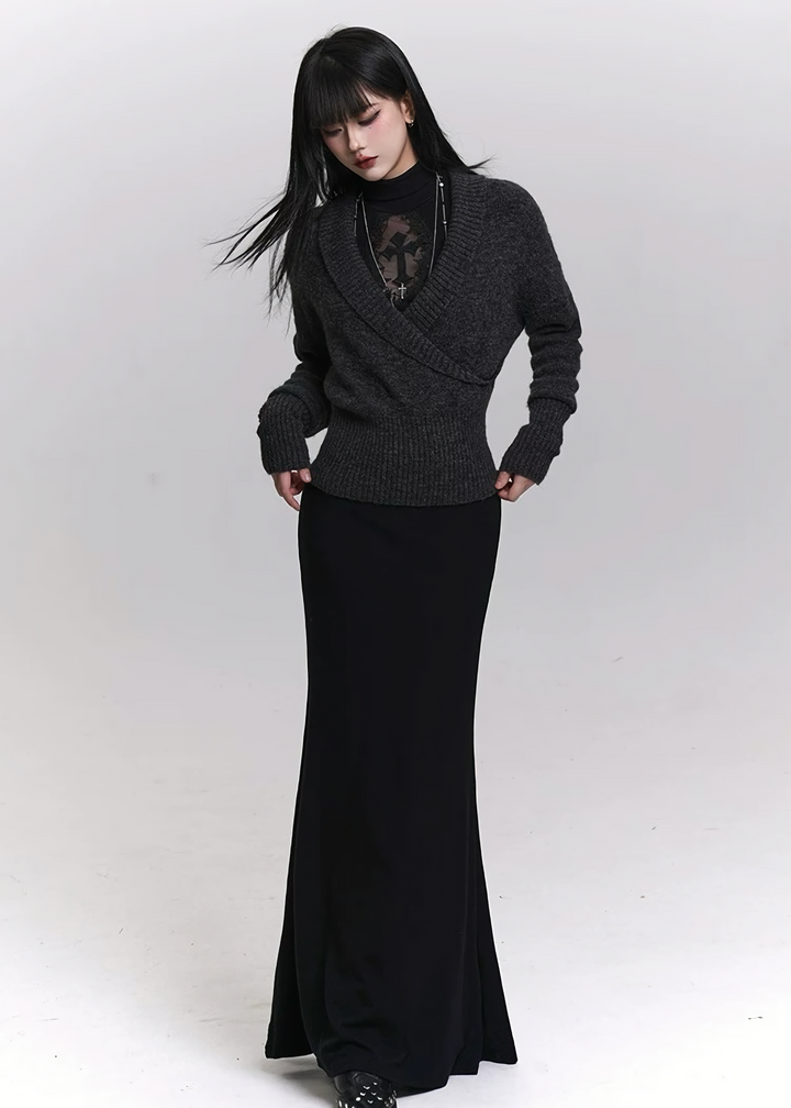 NOCTURNE CROSS LONG DRESS / LG1462_e4r