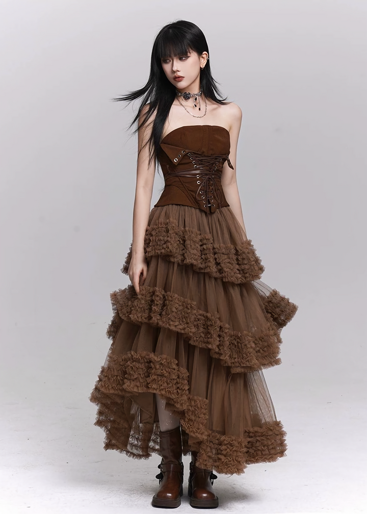 Fishbone Strapless Corset Top / LG1509