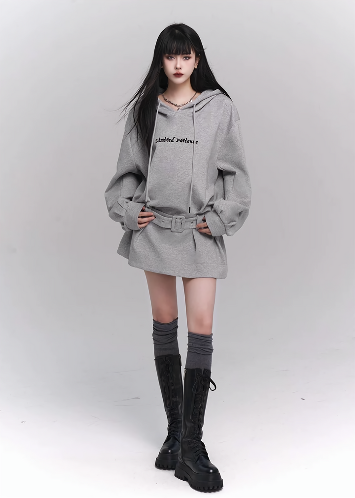 【即日配送】sweatshirt hoodie mini dress / LG1167