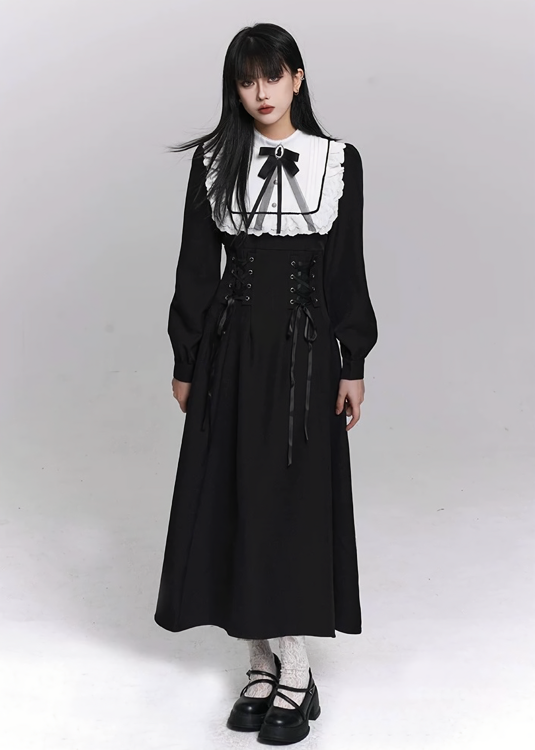 GOTHIC MAID LONG DRESS / LG1485