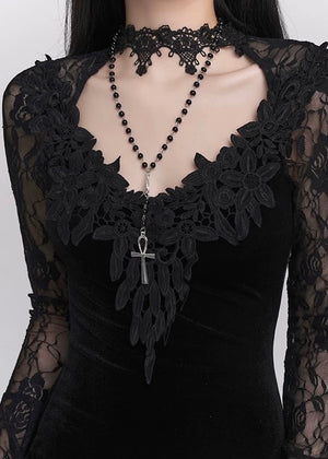 gothic choker necklace / LG1184_e4r