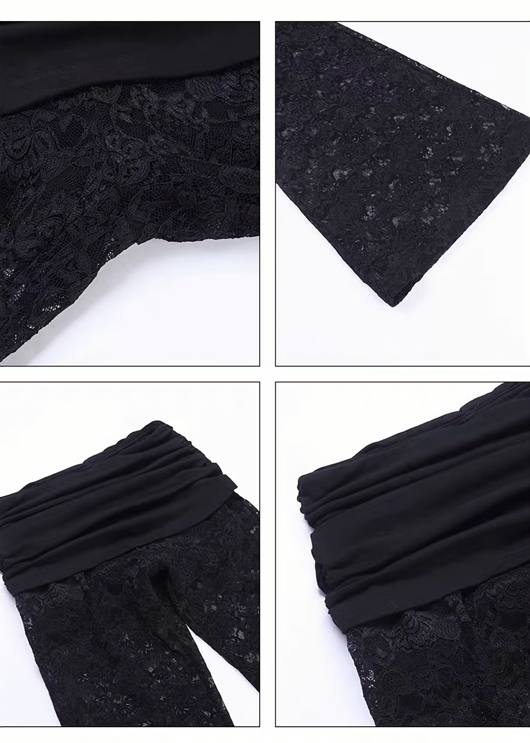 GOTHIC LACE LAYERED FLARE PANTS / LG1672