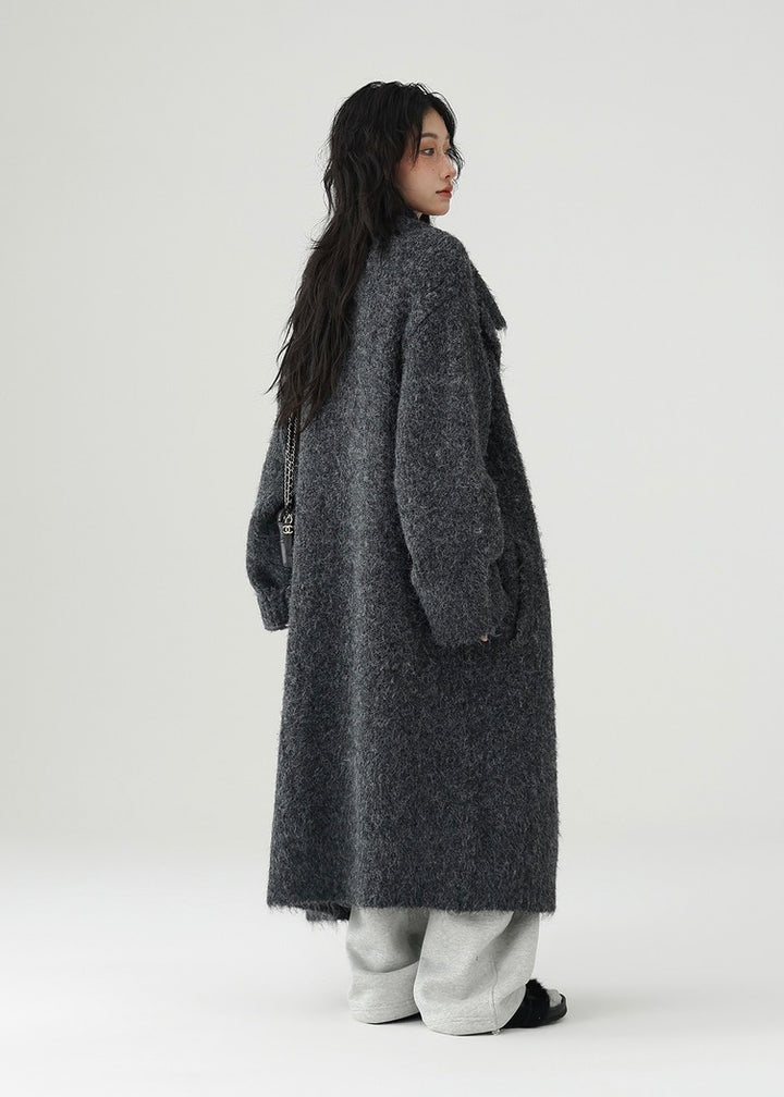 long cardigan knit jacket / AS1160