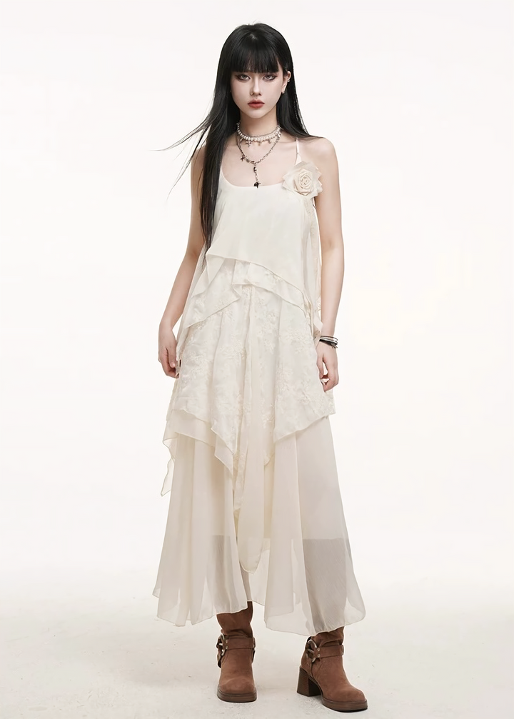 Tiered long dress / lg1261 