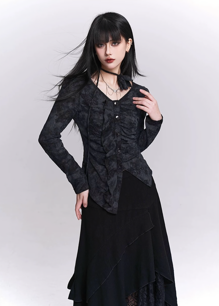 SMOKE DRAPE GOTHIC TOP / LG1530