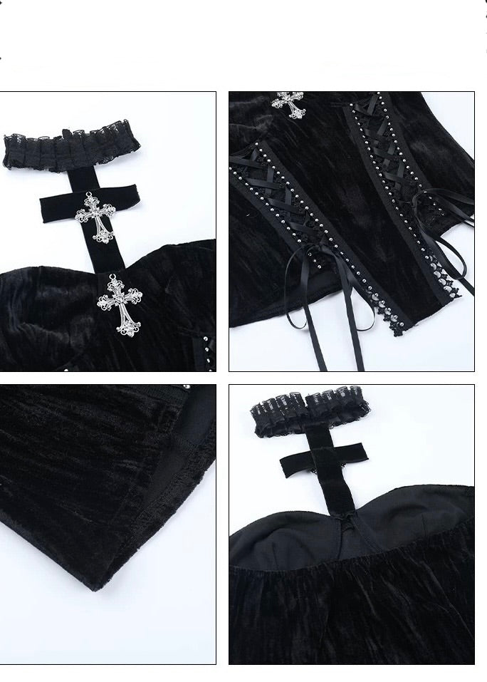Midnight Cathedral Ensemble (Cardigan / Bustier / Skirt) / LG1406