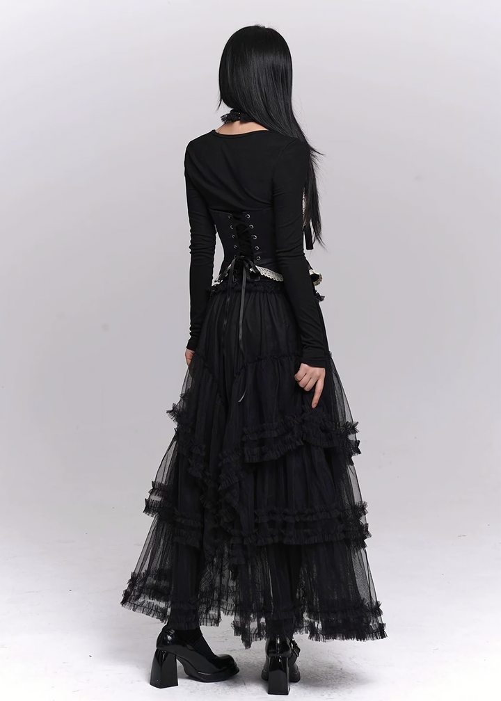 Layered Tulle Gothic Skirt / LG1507