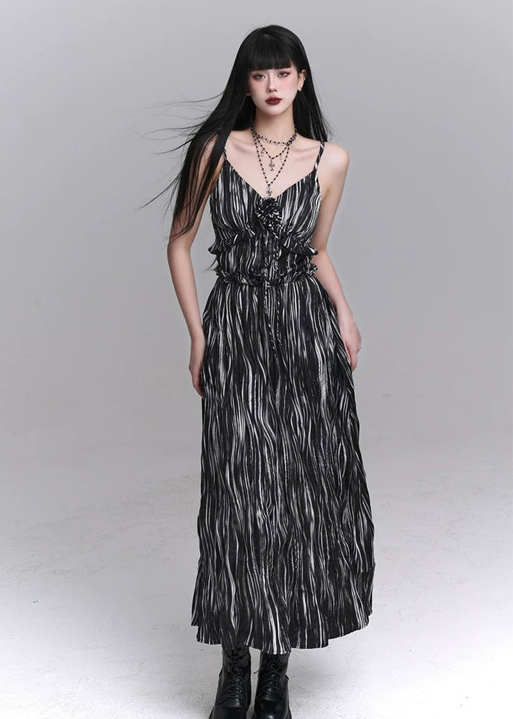 smoke striped dress / LG1229 