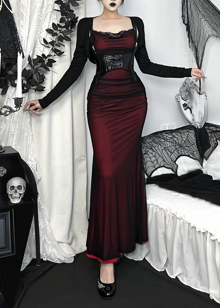 LACE MERMAID DRESS / WAIST BELT / CARDIGAN / LG1735