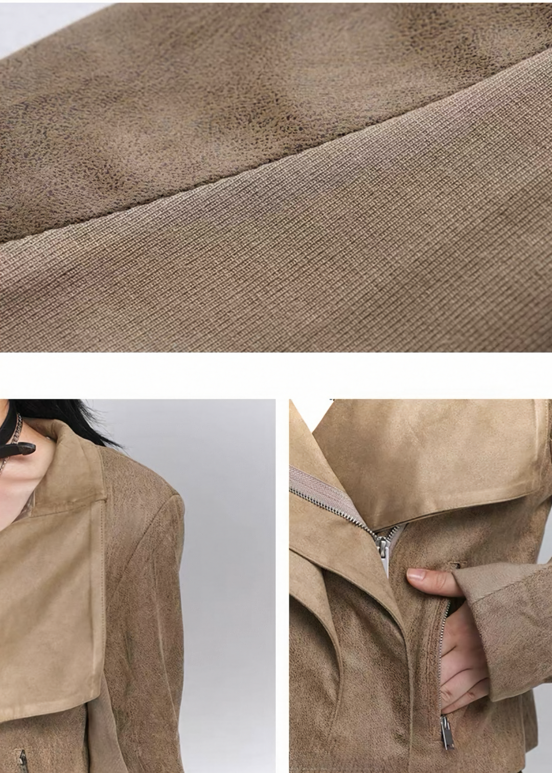 ASYMMETRY ZIP SHORT JACKET / LG1442