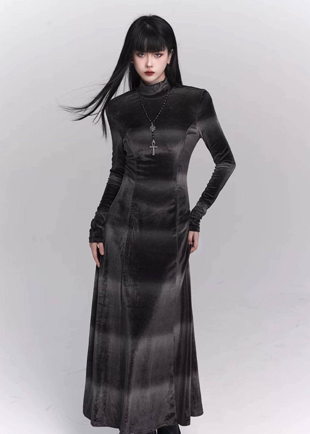 gothic velvet long dress / LG1163 