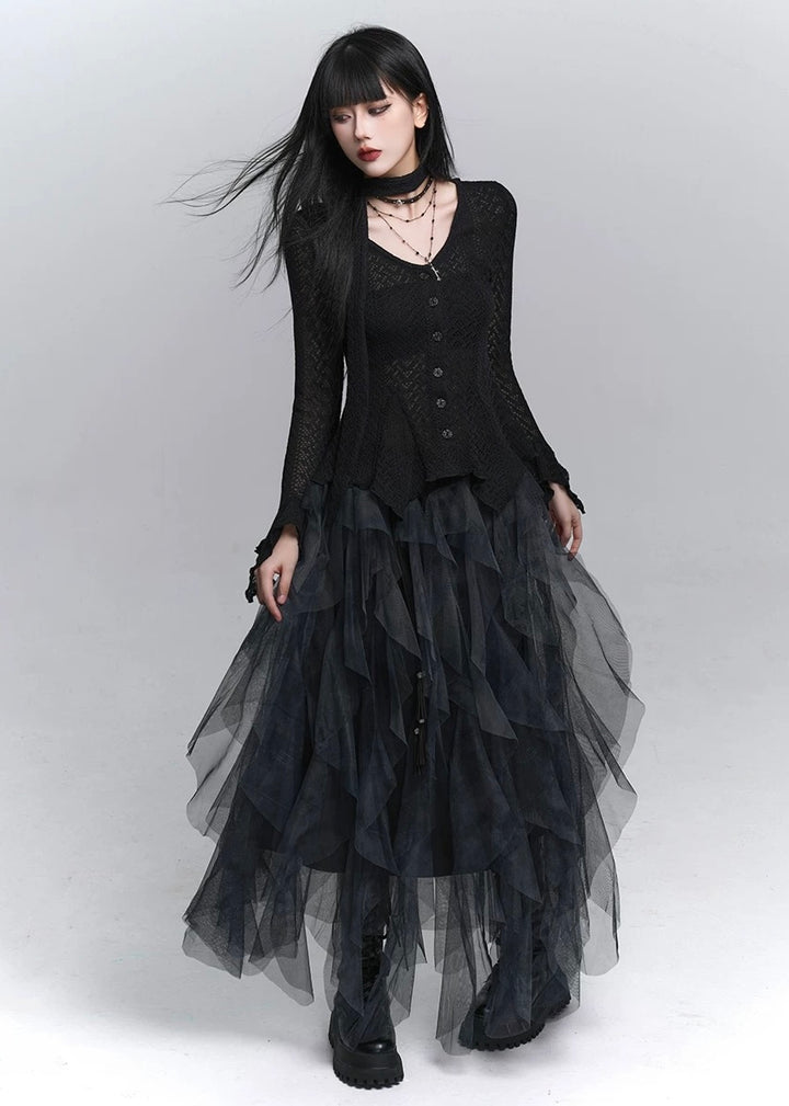 Layered Gothic Tulle Skirt / lg1347_e4r