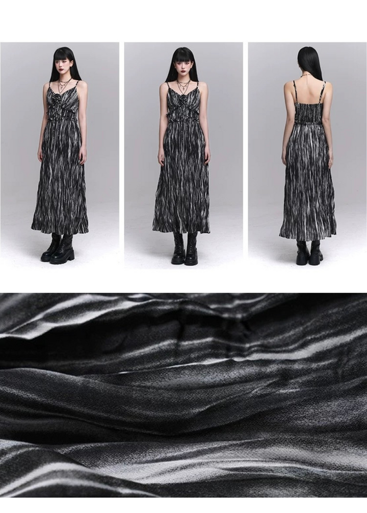 smoke striped dress / LG1229 