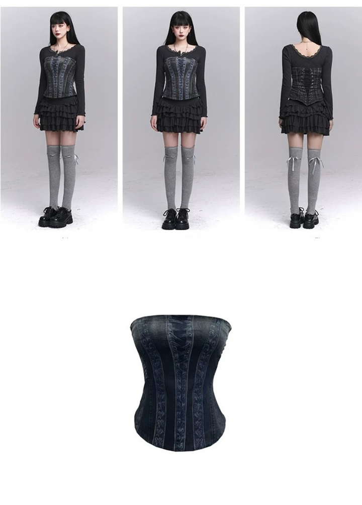 Slim Fit Dress &amp;amp; Fishbone Corset / LG1227 