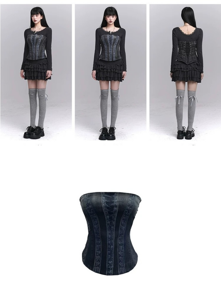 Slim Fit Dress & Fishbone Corset / LG1227