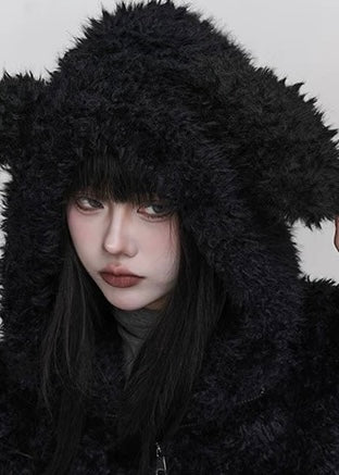 [Same-day delivery] rabbit furry jacket / LG1150 