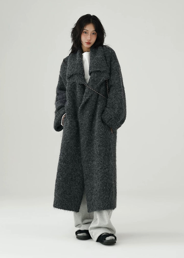 long cardigan knit jacket / AS1160