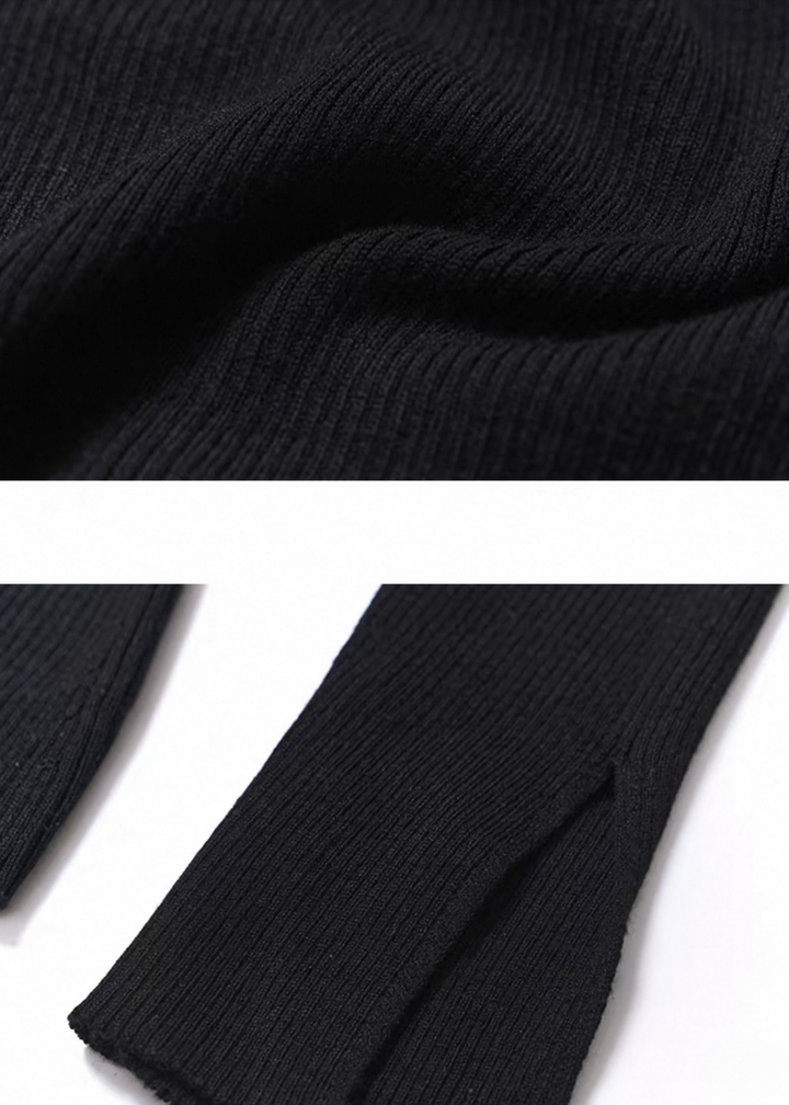 SHADOW LACE OFF-SHOULDER KNIT TOP / LG1487