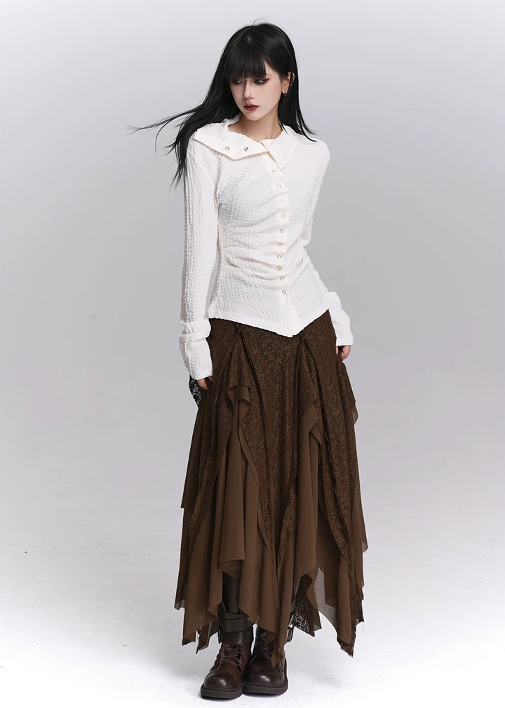 Asym Drape Layer Skirt / LG1434