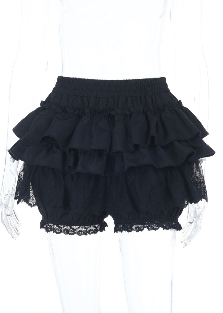 GOTHIC TIERED LACE MINI SKIRT / LG1598