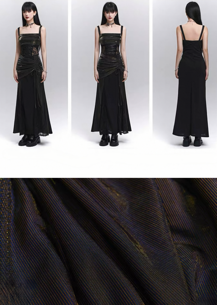 Shiny lace long dress / lg1272