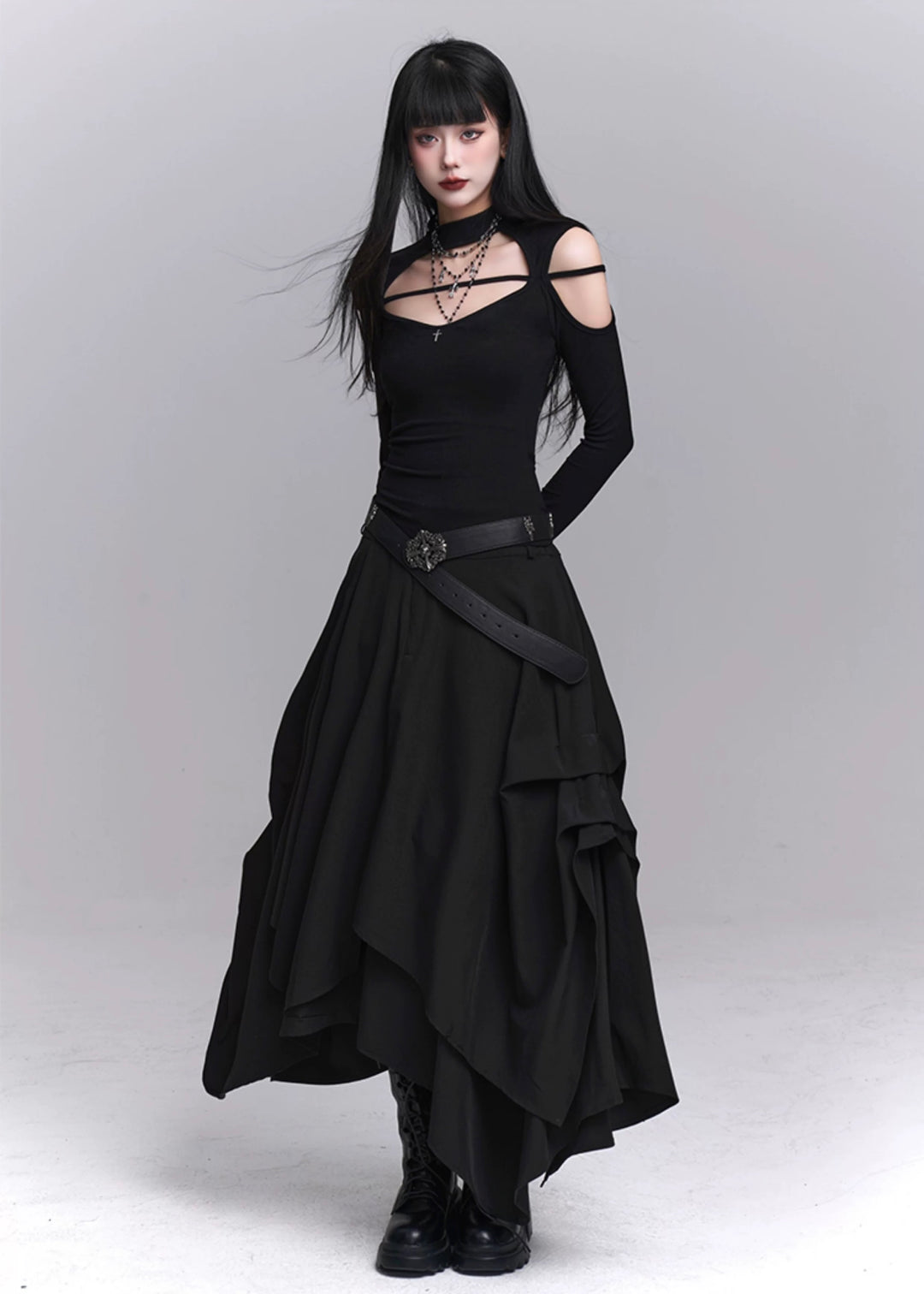 Black Irregular Skirt / LG1234