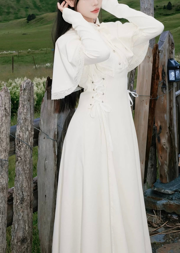 CLASSICAL CAPE RETRO LONG DRESS / LG1563