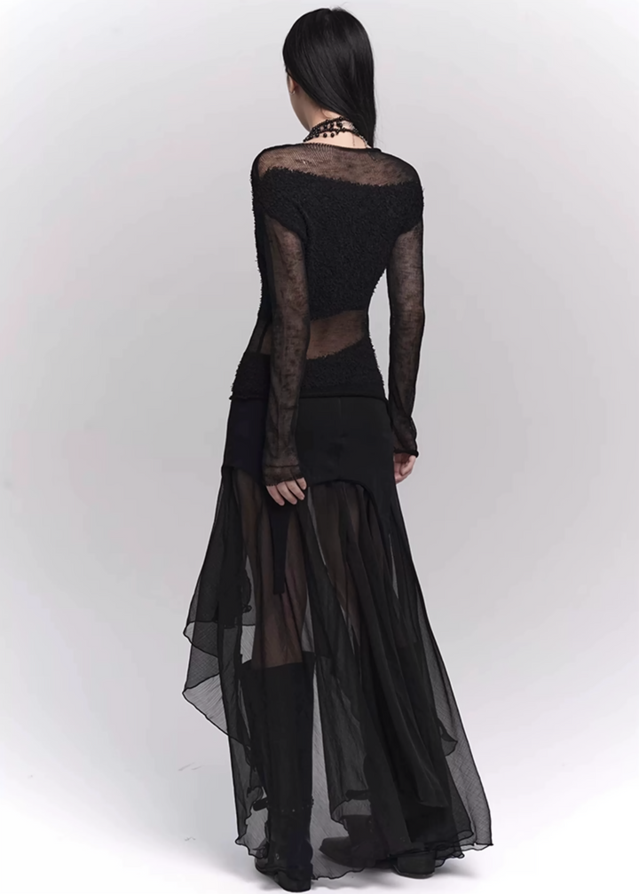 See-through black dress setup/lg1145 