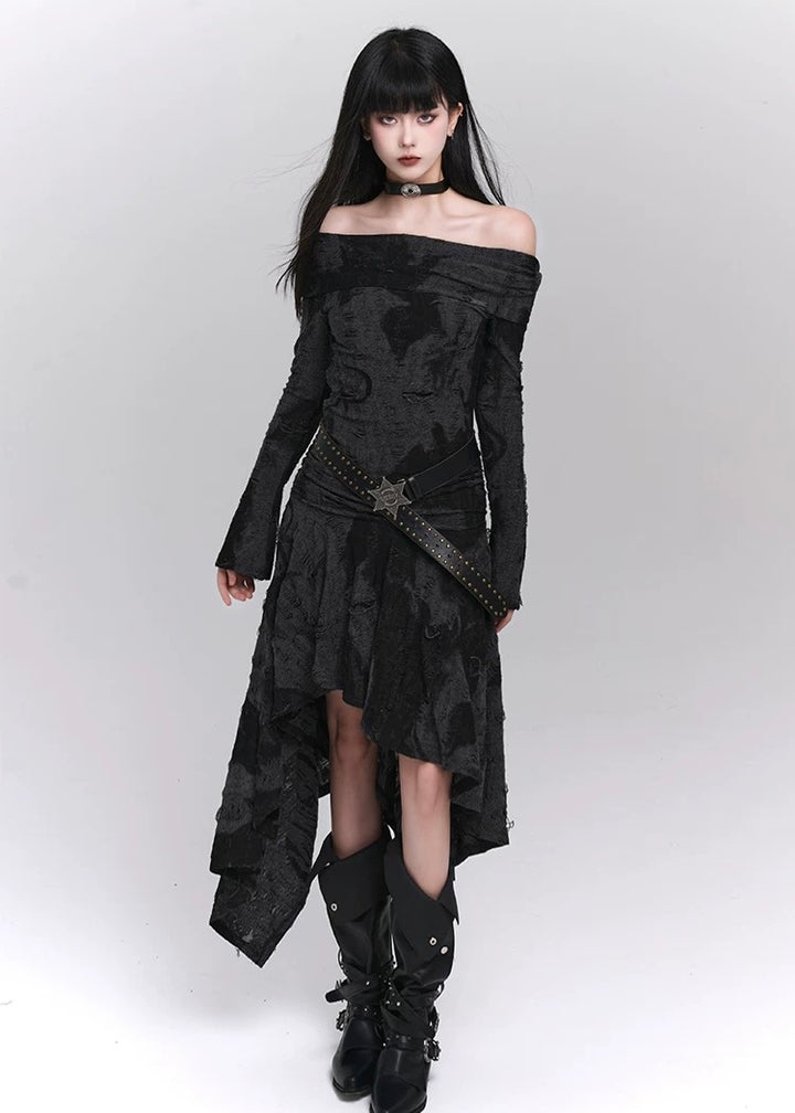 open shoulder gothic dress / LG1180