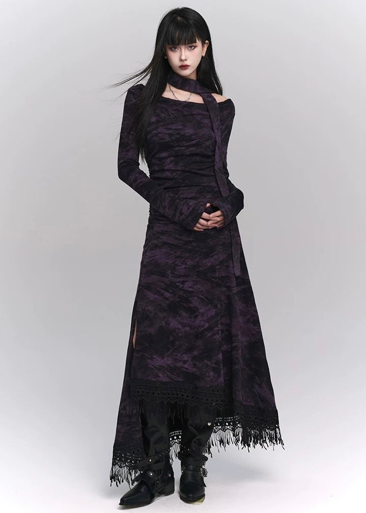 [Same-day delivery] gothic purple dress / LG1175