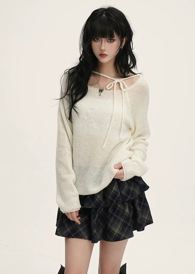 Check Frill Mini Skirt / LG1390