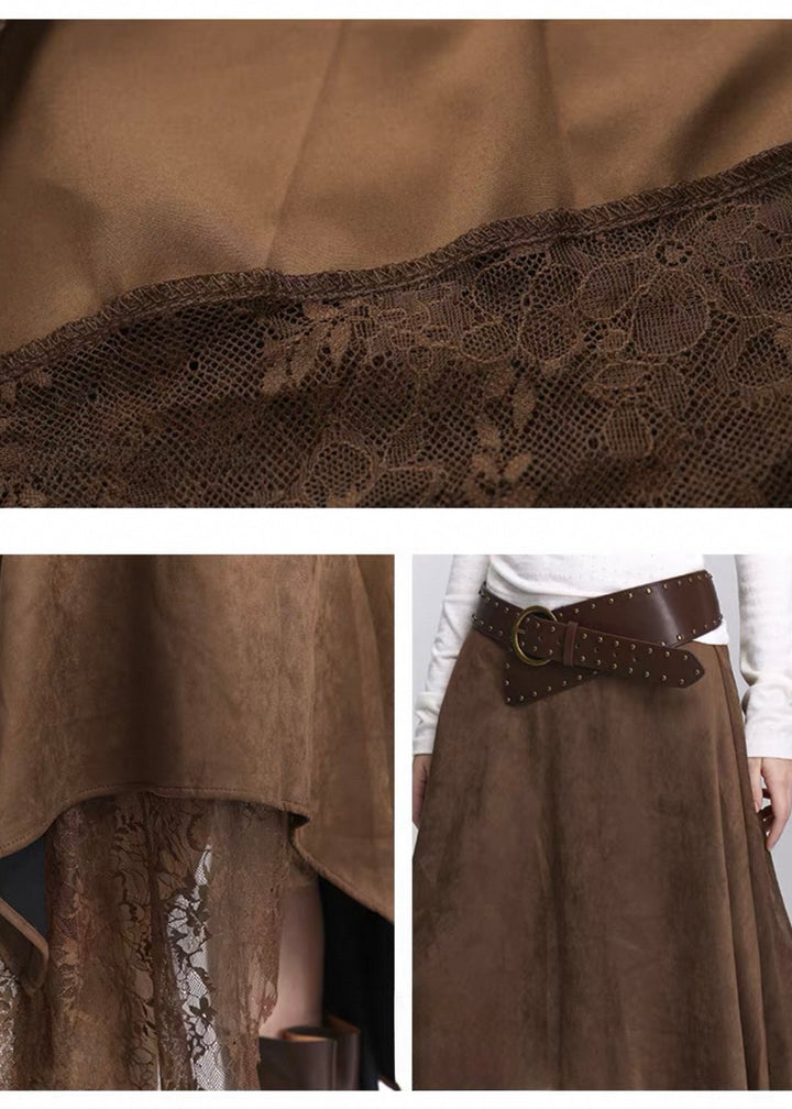 BOHEMIAN LACE ASYMMETRY SKIRT/LG1417