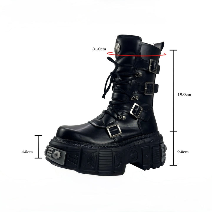 HEAVY SOLE MULTI BELT BOOTS / V1165