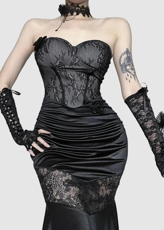 LACE MERMAID GOTHIC DRESS / LG1588