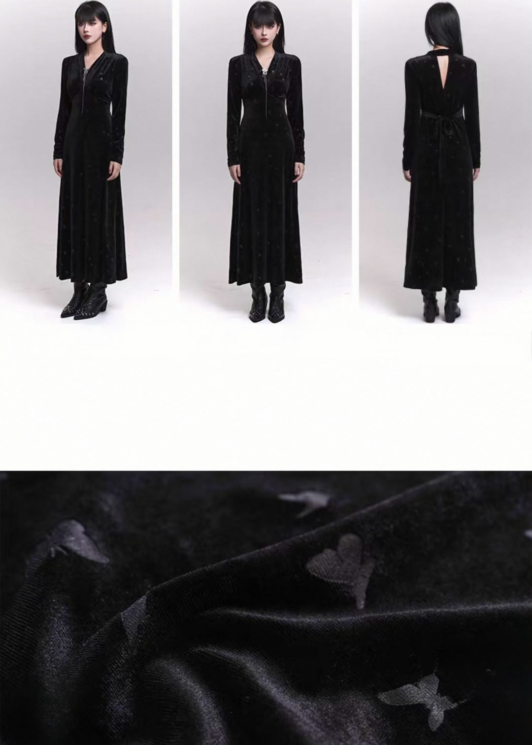 NOIR VEIL LONG DRESS / LG1463