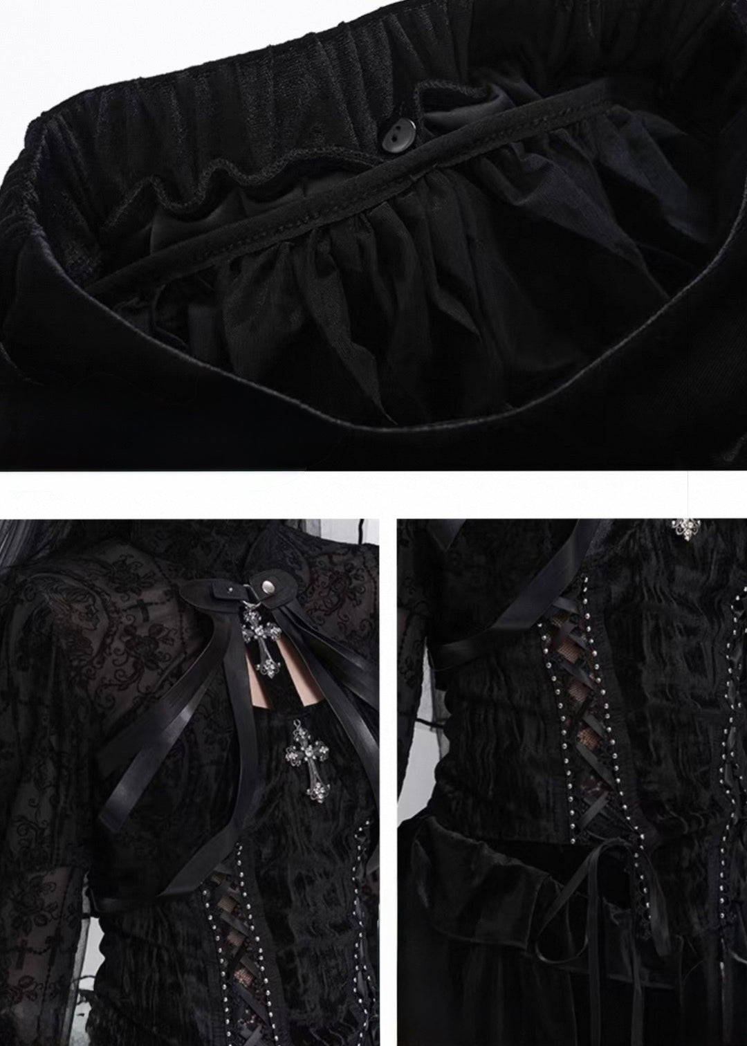 Midnight Cathedral Ensemble (Cardigan / Bustier / Skirt) / LG1406