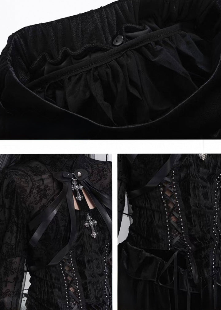 Midnight Cathedral Ensemble (Cardigan / Bustier / Skirt) / LG1406