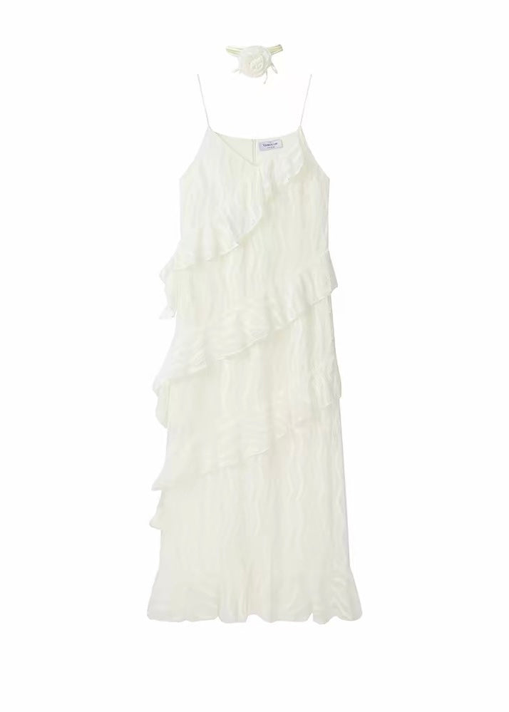 LACE LAYERED SLIP DRESS / LG1553