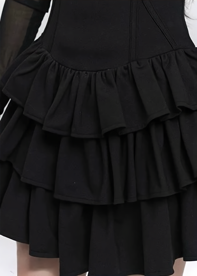 Gothic frill mini dress / LG1286