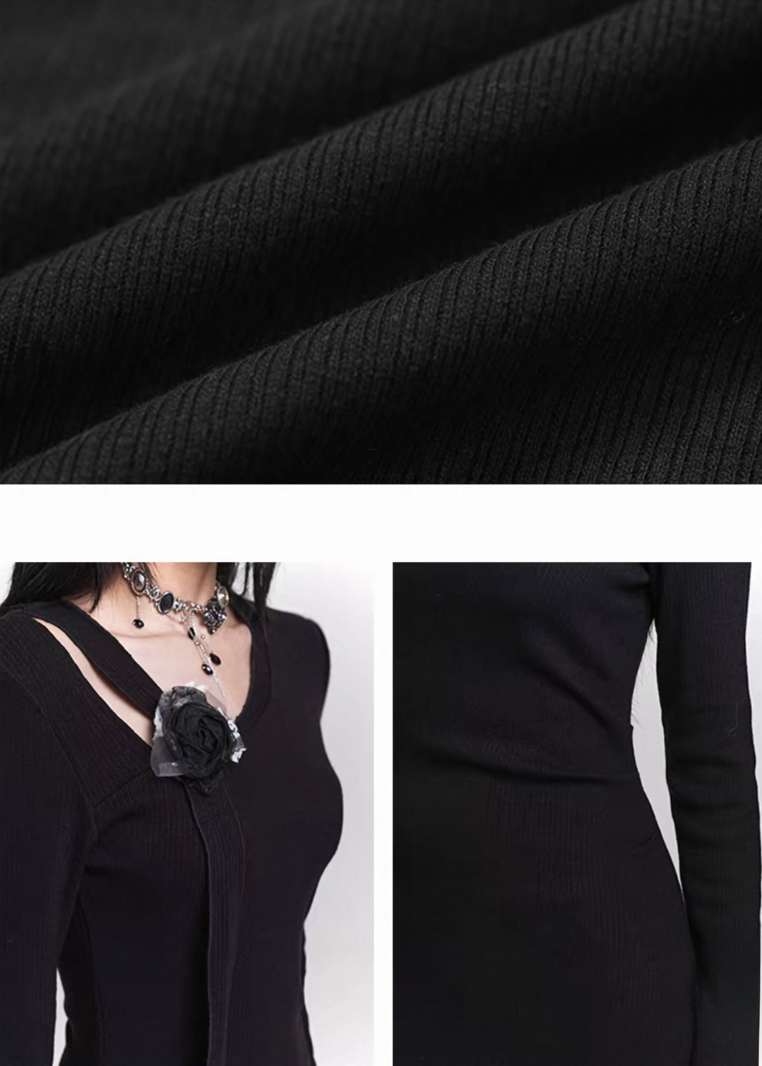 PETAL APPLIQUÉ LONG DRESS / LG1475