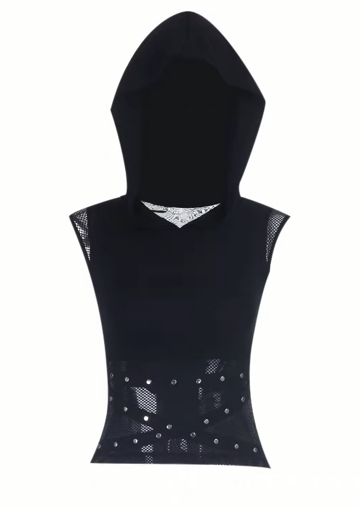 MESH HOODED TOP / LG1639