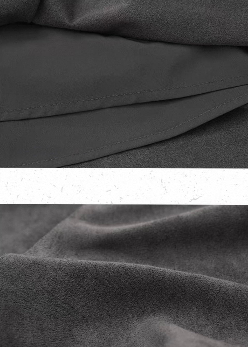 ASYMMETRY SUEDE LAYERED SKIRT / LG1397