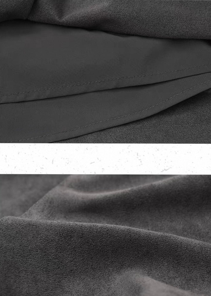 ASYMMETRY SUEDE LAYERED SKIRT / LG1397