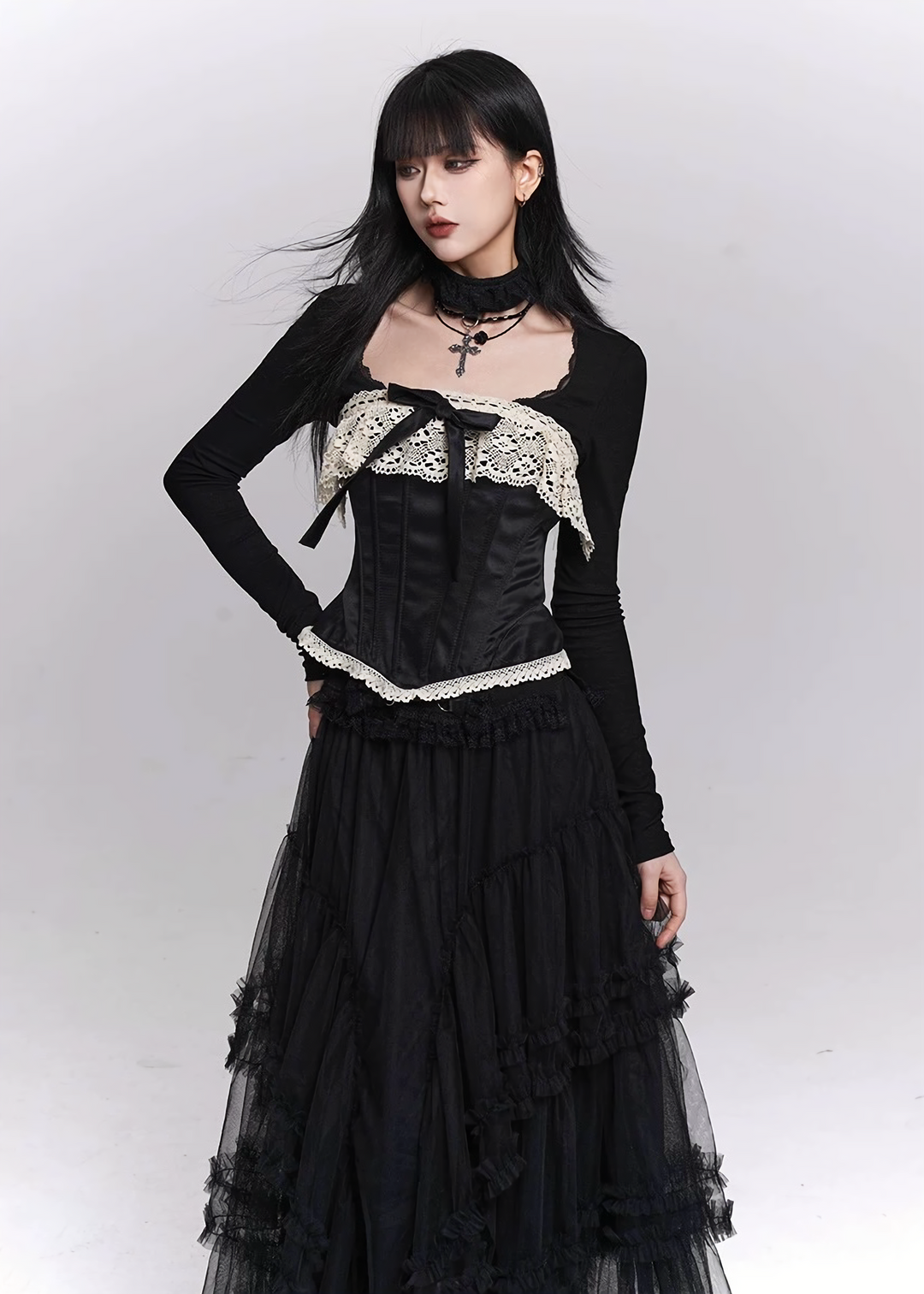 Gothic Lace Corset Bustier / LG1506
