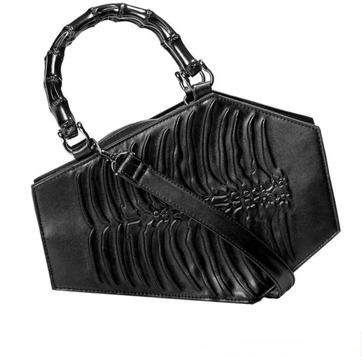 gothic skeleton bamboo handbag / b1105