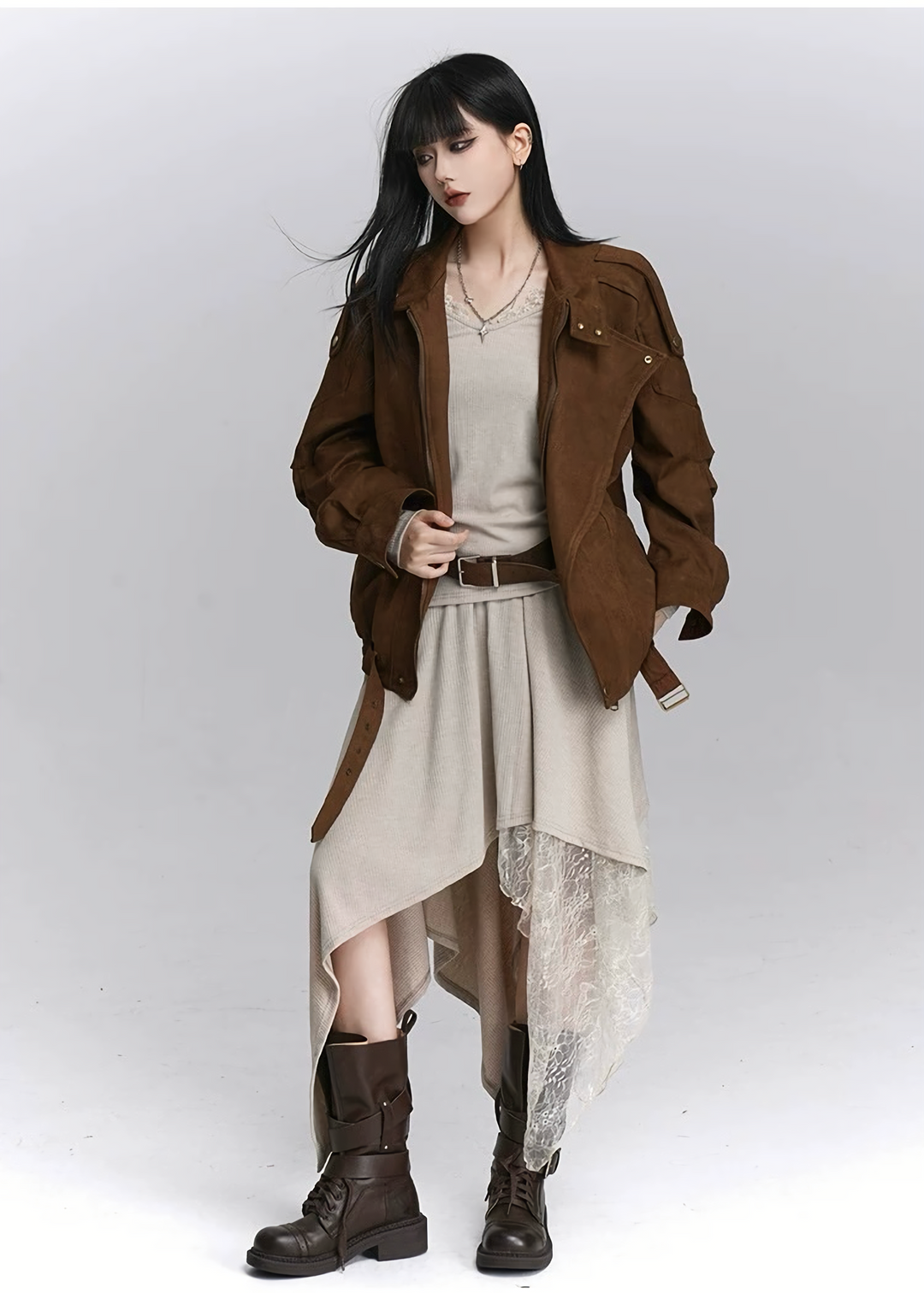 STRUCTURED SUEDE OVER JACKET / LG1440